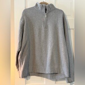 Orvis Gray 1/4 Zip Pullover Sweatshirt XL | 100% Cotton | Classic Comfort